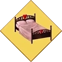 Карта Кровать с сердцем - Индийский пасьянс