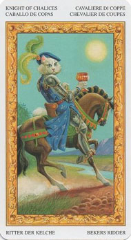 Рыцарь Кубков в колоде Таро Белых Кошек