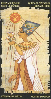 Королева Пентаклей в колоде Египетское Таро
