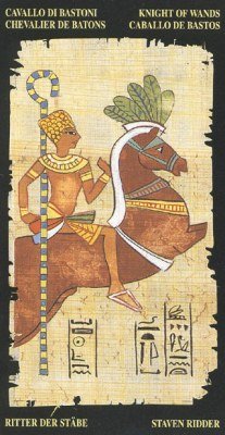 Рыцарь Жезлов в колоде Египетское Таро