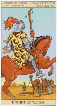 Рыцарь Жезлов в колоде Таро Нью Вижн