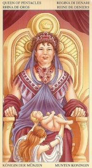 Королева Пентаклей в колоде Таро Союз Богинь