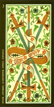 3 Мечей в колоде Таро Висконти-Сфорца