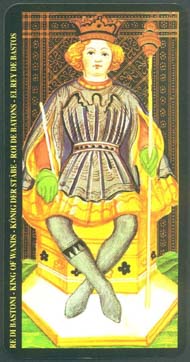 Король Жезлов в колоде Таро Висконти-Сфорца