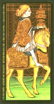 Рыцарь Кубков в колоде Таро Висконти-Сфорца