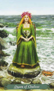 Королева Кубков в колоде Таро Зеленой Ведьмы