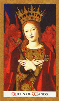 Королева Жезлов в колоде Золотое Таро