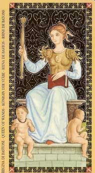 Королева Жезлов в колоде Золотое Флорентийское Таро