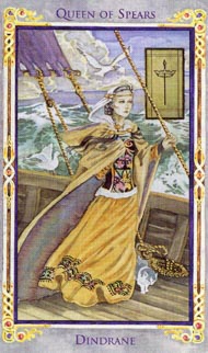 Королева Жезлов в колоде Легенда Артурианское Таро