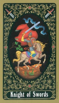 Рыцарь Мечей в колоде Русское СПб Таро