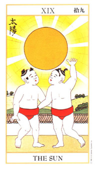 Солнце  в колоде Укиеэ Таро